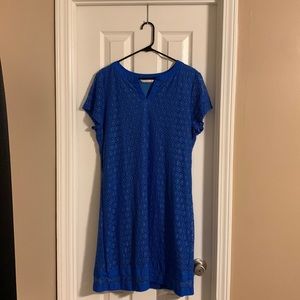 Isaac Mizrah Live Blue knee length dress